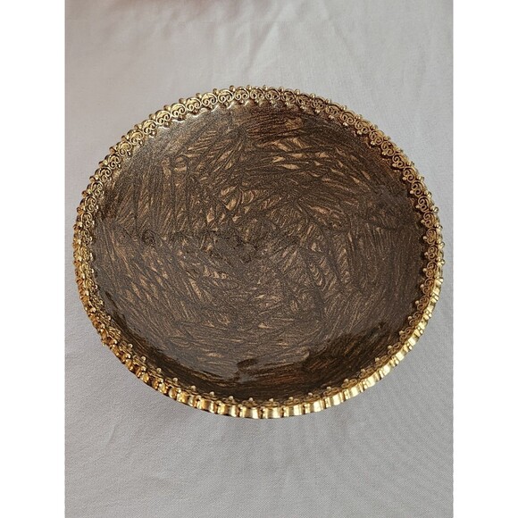 MIKE & ALLY 4-Piece Enamel Luxury Handmade Bathroom Set Bronze/Gold - Picture 2 of 16